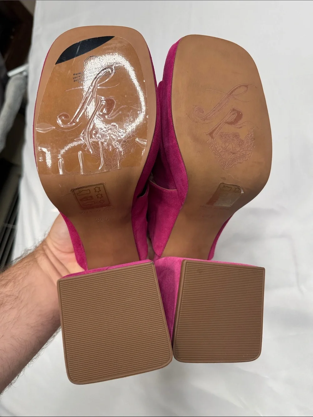 FREE PEOPLE love is everywhere platform sandals in fuchsia fantastic 39.5 or 9.5